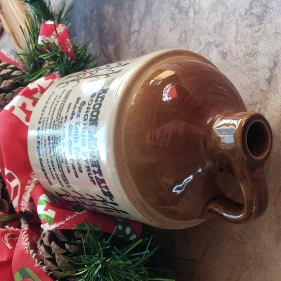 Old time Raccoon Mountain Sorgam Syrup ceramic jug vintage - Picture 4 of 4